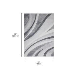 Machine Washable Indoor Rug - 5 x 7 Grey Sale