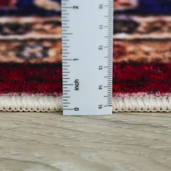 Machine Washable Indoor Rug - 5 x 7 Red/Blue/Beige New