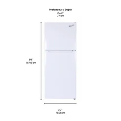 Marathon 18 Cu Ft 30 In Refrigerator Top Freezer - EFF181W White Sale
