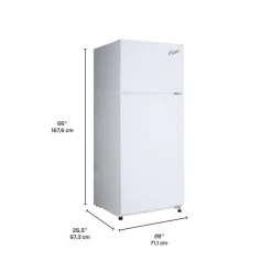 Marathon 15 Cu Ft 28 In Refrigerator Top Freezer - EFF148W-1 White Clearance