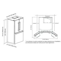 Marathon 20,8 Cu Ft Refrigerator 36I In Bottom Freezer, French door - MFF208WFD White Best