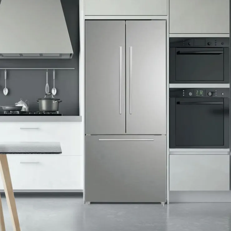 Marathon 18 Cu Ft Refrigerator 30 In Bottom Freezer, French door - MFF180SSFD-1 Stainless Hot