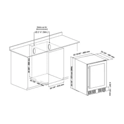 Marathon Wine Cooler 24" - MWC56-DSS Stainless Hot