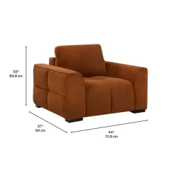 Sofa By Fancy Marshmallow-Style Armchair - Rust Best