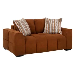 Sofa By Fancy Marshmallow-Style Loveseat - Rust Outlet