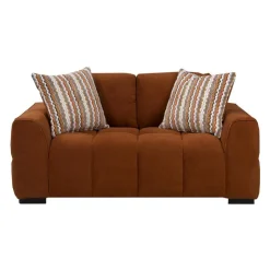 Sofa By Fancy Marshmallow-Style Loveseat - Rust Outlet