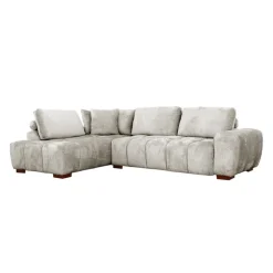 Marshmallow-Style Sectional with Left-Side Chaise - Grey Outlet