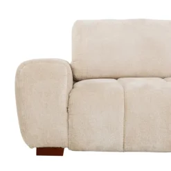 Marshmallow-Style Sectional with Right-Side Chaise - Cream Clearance