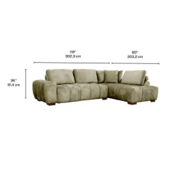Marshmallow-Style Sectional with Right-Side Chaise - Sage Green Best