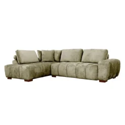 Marshmallow-Style Sectional with Left-Side Chaise - Sage Green