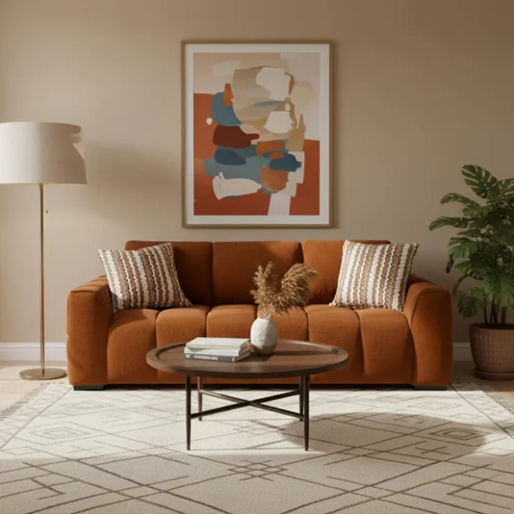 Sofa By Fancy Marshmallow-Style Sofa - Rust Best