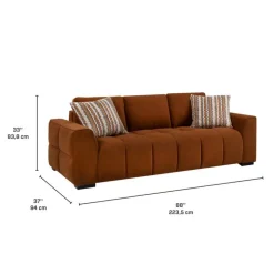 Sofa By Fancy Marshmallow-Style Sofa - Rust Best