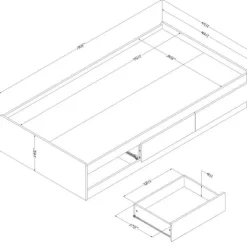 Meubles South Shore Mates Bed (39