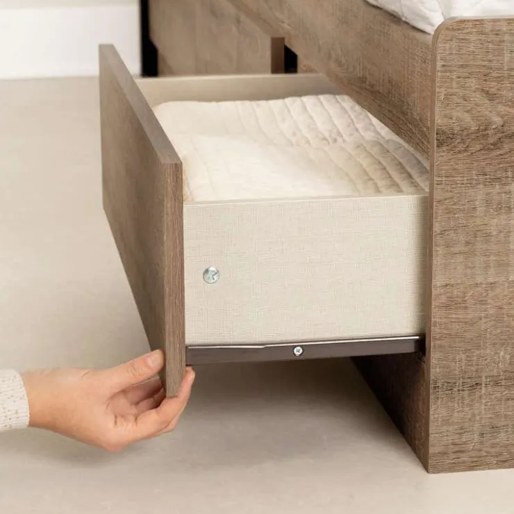 Meubles South Shore Mates Bed with 3 Drawers (39") - South Shore Weathered Oak Online