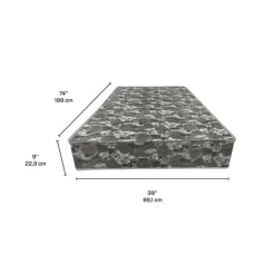 Dreamstar Medium-Firm Twin Mattress with Springs Bluish Hot