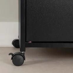 Meubles South Shore Microwave Cart on Wheels - South Shore Pure Black Sale
