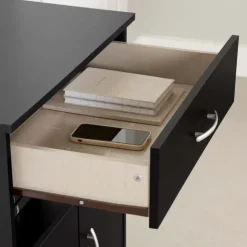 Meubles South Shore Microwave Cart on Wheels - South Shore Pure Black Sale