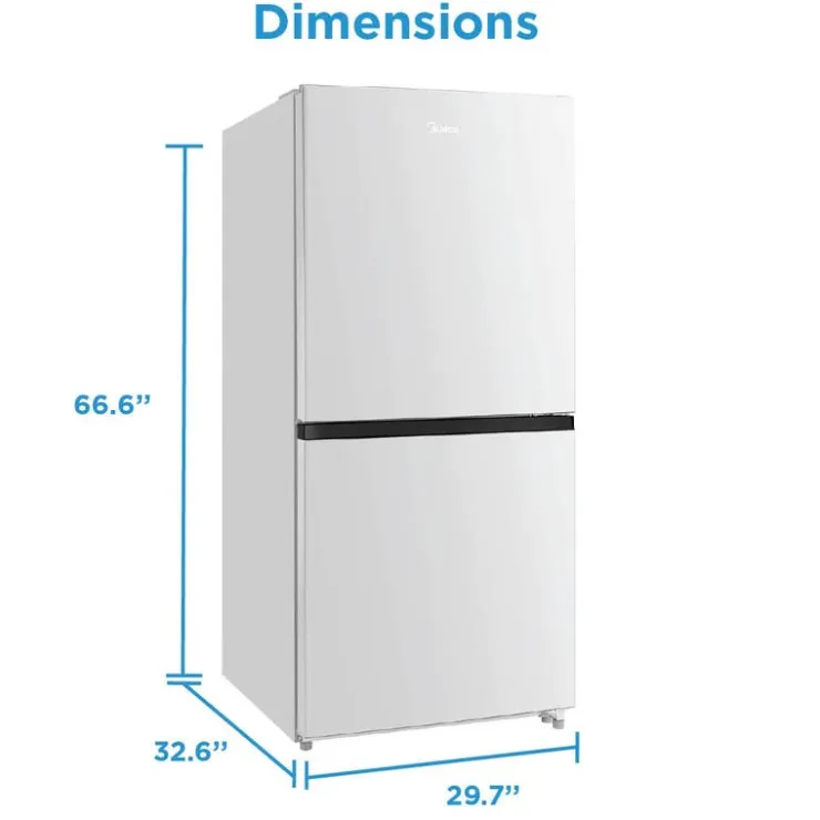 MIDEA 30" Convertible Refrigerator/Freezer All refrigerator, Convertible Freezer - MRU21C7BWW White Sale