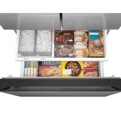 MIDEA 26,5 Cu. Ft. 36 In Refrigerator Bottom Freezer, French door - MRF27I6BST Stainless Clearance