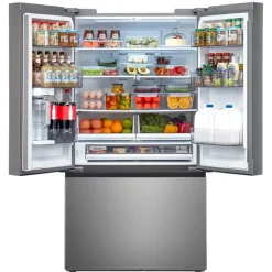 MIDEA 26,5 Cu. Ft. 36 In Refrigerator Bottom Freezer, French door - MRF27I6BST Stainless Clearance