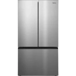 MIDEA 26,5 Cu. Ft. 36 In Refrigerator Bottom Freezer, French door - MRF27I6BST Stainless Clearance
