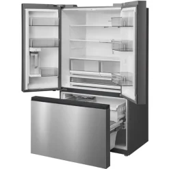 MIDEA 26,5 Cu. Ft. 36 In Refrigerator Bottom Freezer, French door - MRF27I6BST Stainless Clearance