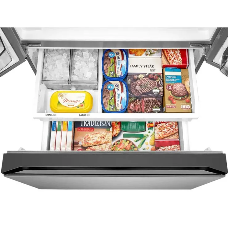 MIDEA 31.7 Cu. Ft. 36 In Refrigerator Bottom Freezer, French door - MRF32I6BST Stainless Discount