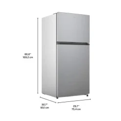 MIDEA 20,5 Cu. Ft. 30" Refrigerator Top Freezer - MRT21D2BST Stainless Outlet