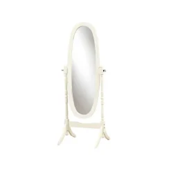Monarch Mirror - 59"h / antique oval wood frame - White Outlet
