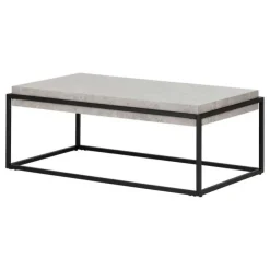 Meubles South Shore Modern Industrial Coffee Table - South Shore CONCRETE GRAY AND BLACK