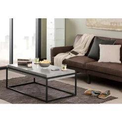 Meubles South Shore Modern Industrial Coffee Table - South Shore CONCRETE GRAY AND BLACK