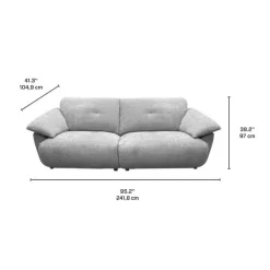 Modular Loveseat - 2 pcs Grey
