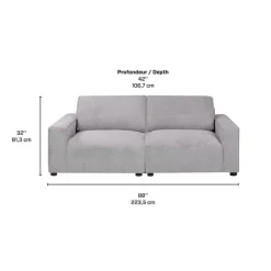 Sofa By Fancy Modular Loveseat - 2 pcs Grey Sale