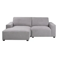 Sofa By Fancy Modular Loveseat with Chaise on the Left - 2 pcs Grey Clearance