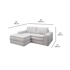 Modular Loveseat with Left-Side Chaise - 2 pcs Hot