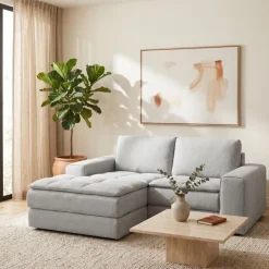 Modular Loveseat with Left-Side Chaise - 2 pcs Hot