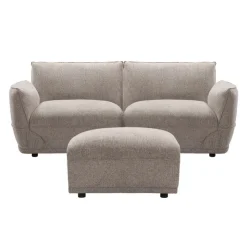 Modular Loveseat with Ottoman - 3 pcs Taupe Grey Online