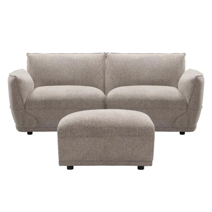 Modular Loveseat with Ottoman - 3 pcs Taupe Grey Online