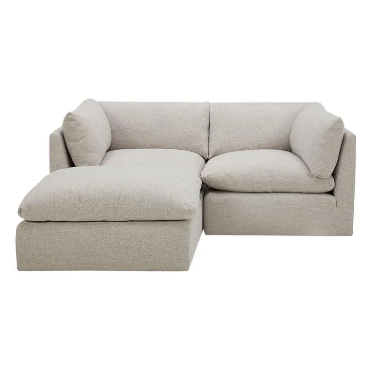 Modular Loveseat with Ottoman - 3 pcs BEIGE Discount