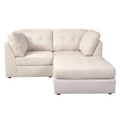Modular Loveseat with Ottoman - 3 pcs Beige New