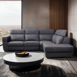 Modular Power Reclining Sectional with Adjustable Headrests - 4 pcs Dark Grey Sale