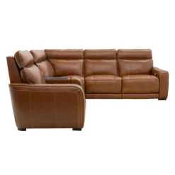 Modular Power Reclining Sectional with Console, Built-In Speakers, Massage & Heat - 6 pcs Brown Online