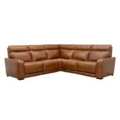 Modular Power Reclining Sectional with Built-In Speakers, Massage & Heat - 5 pcs Brown Best