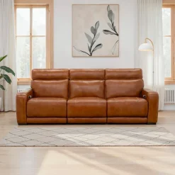Modular Power Reclining Sofa with Built-In Speakers, Massage & Heat - 3 pcs Brown Discount