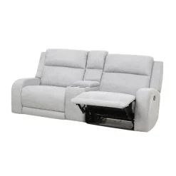 Modular Reclining Loveseat and Console with Storage and Cup Holders - 3 pcs Beige Clearance