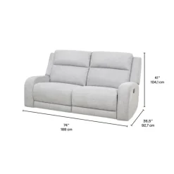 Modular Reclining Loveseat - 2 pcs Beige Hot