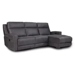 Modular Reclining Loveseat, Chaise with Storage, Console with Cup Holders and USB/USB-C Ports - 3 pcs Dark Grey Discount