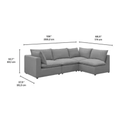 Modular Sectional - 4 pcs Grey