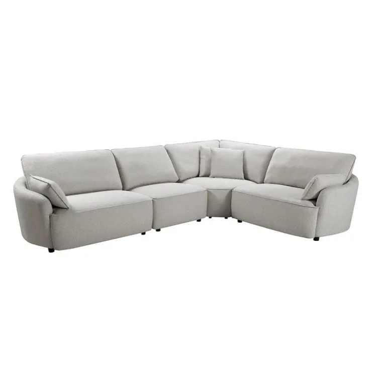 Modular Sectional - 4 pcs Light Grey Discount