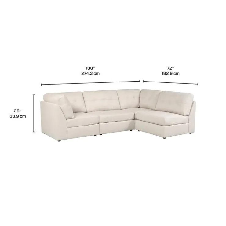 Modular Sectional - 4 pcs Beige New